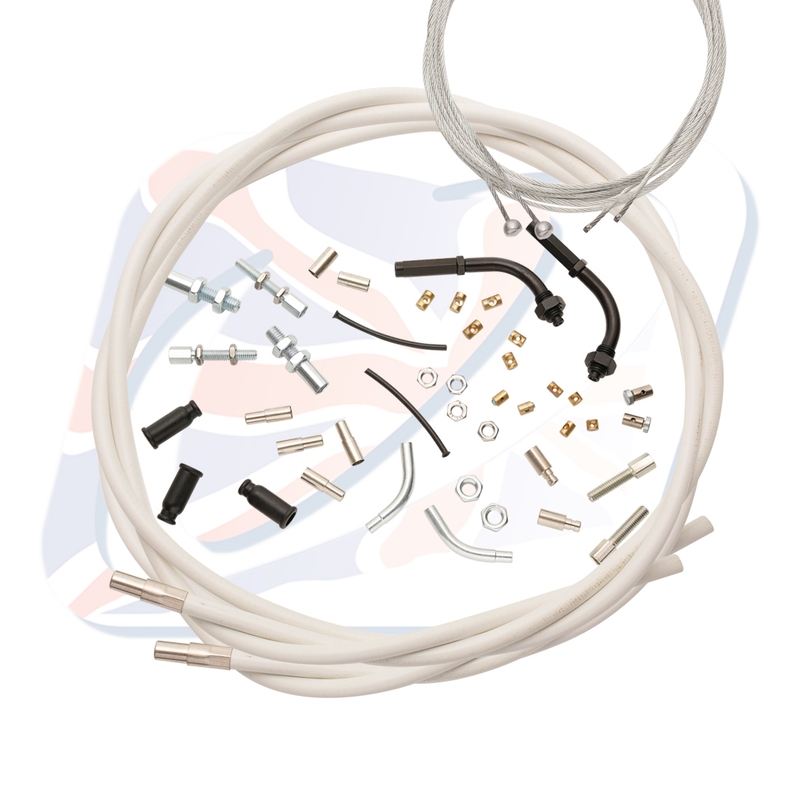 Universal throttle cables Venhill for 888 weiß