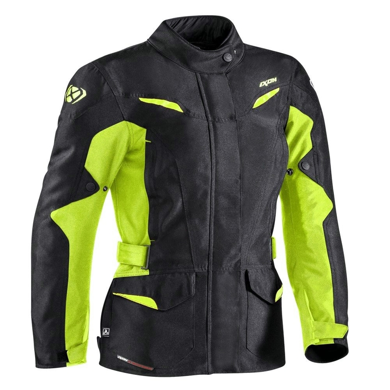 Damen Motorradjacke IXON Summit 2 schwarz-fluo gelb Ausverkauf