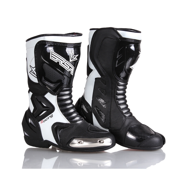 Motorradstiefel RSA Racing II weiß-schwarz - Qualität II
