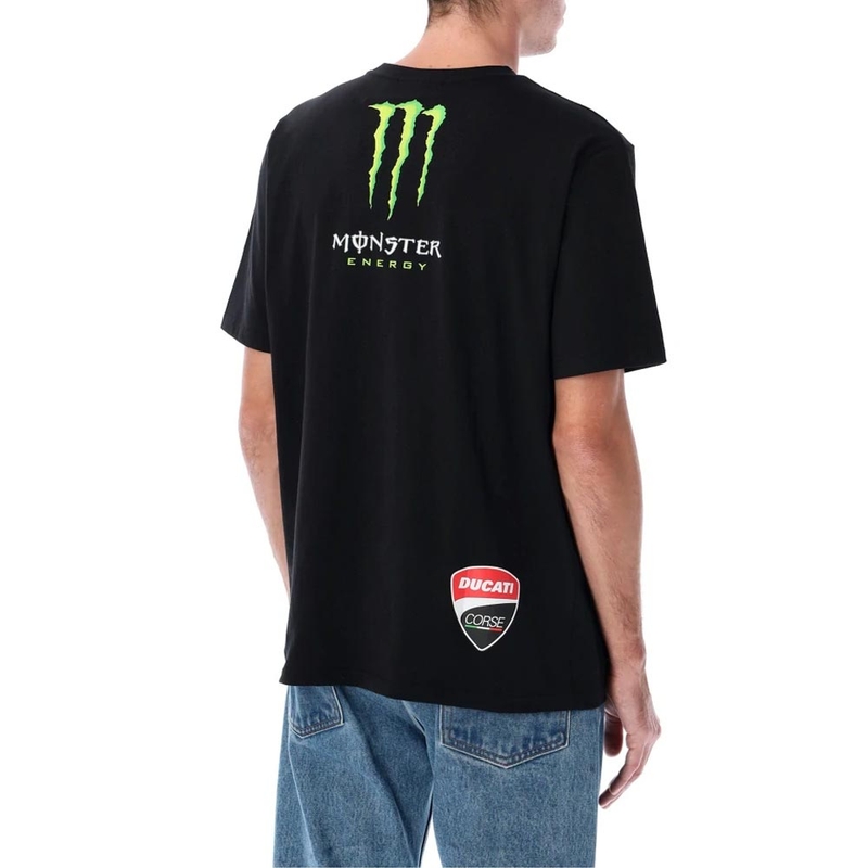 Ducati Corse Monster Energy T-Shirt mit Logo, schwarz