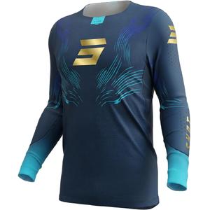 Motocross-Trikot Shot Aerolite Volt blau