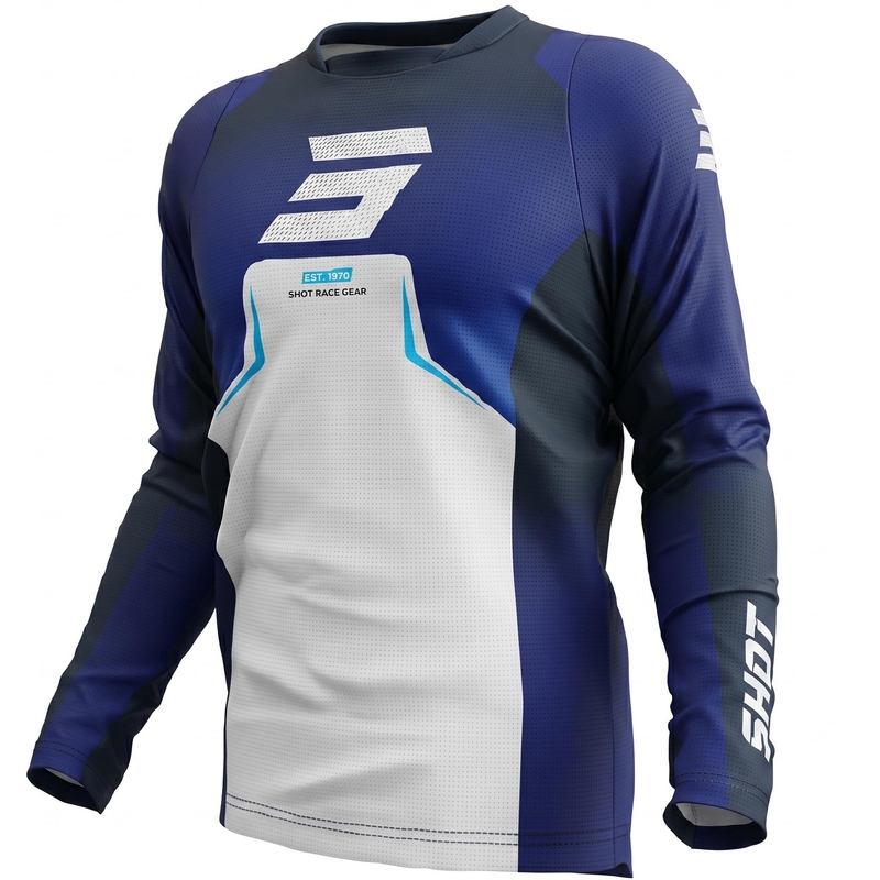 Shot Devo Future Motocross-Trikot blau