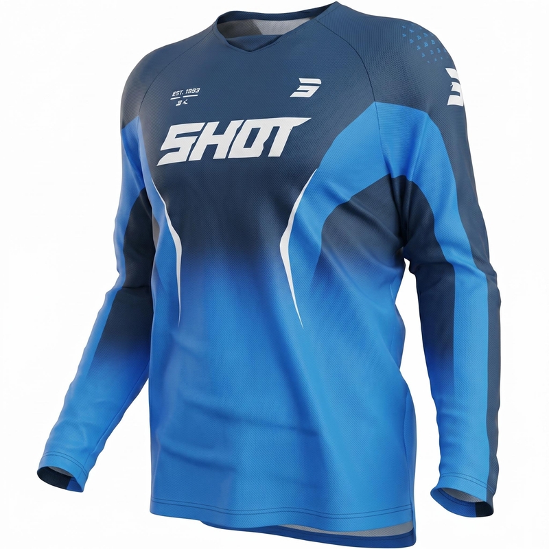 Shot Draw Clash Motocross-Trikot blau