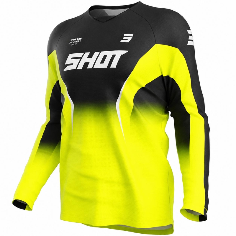 Motocross-Trikot Shot Draw Clash, fluoreszierend gelb