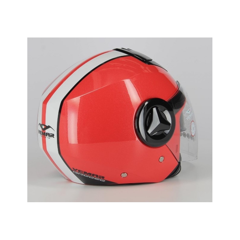 Offener Helm Vemar Breeze Street schwarz-weiß-rot