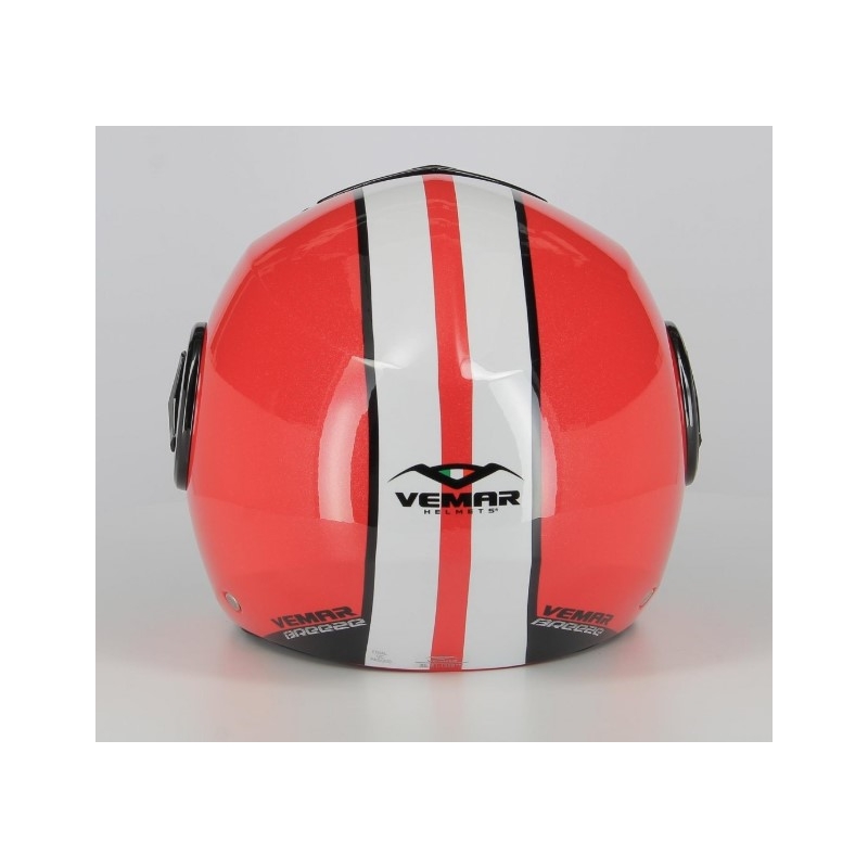 Offener Helm Vemar Breeze Street schwarz-weiß-rot