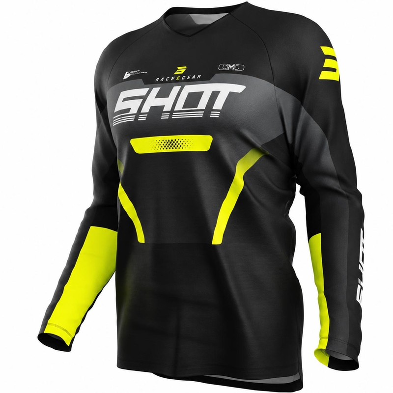 Shot Draw Struck Kinder Motocross-Trikot Grau