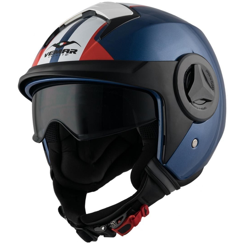 Offener Helm Vemar Breeze Street blau-weiß-rot-schwarz