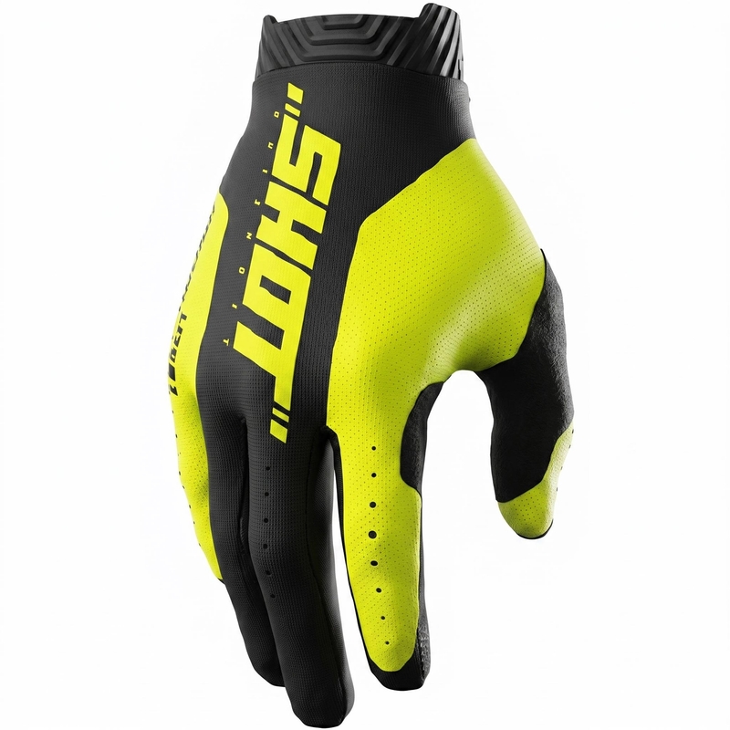 Motocross-Handschuhe Shot Lite Skin fluoreszierend gelb