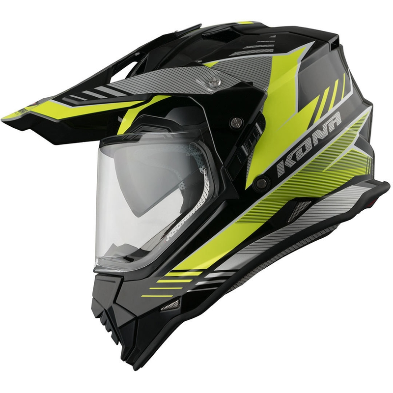 Endurohelm Vemar Kona Explorer schwarz-silber-fluo gelb Ausverkauf