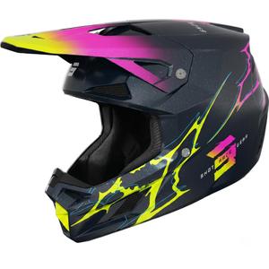 Motocross-Helm Shot Speed Race Pearl Blue