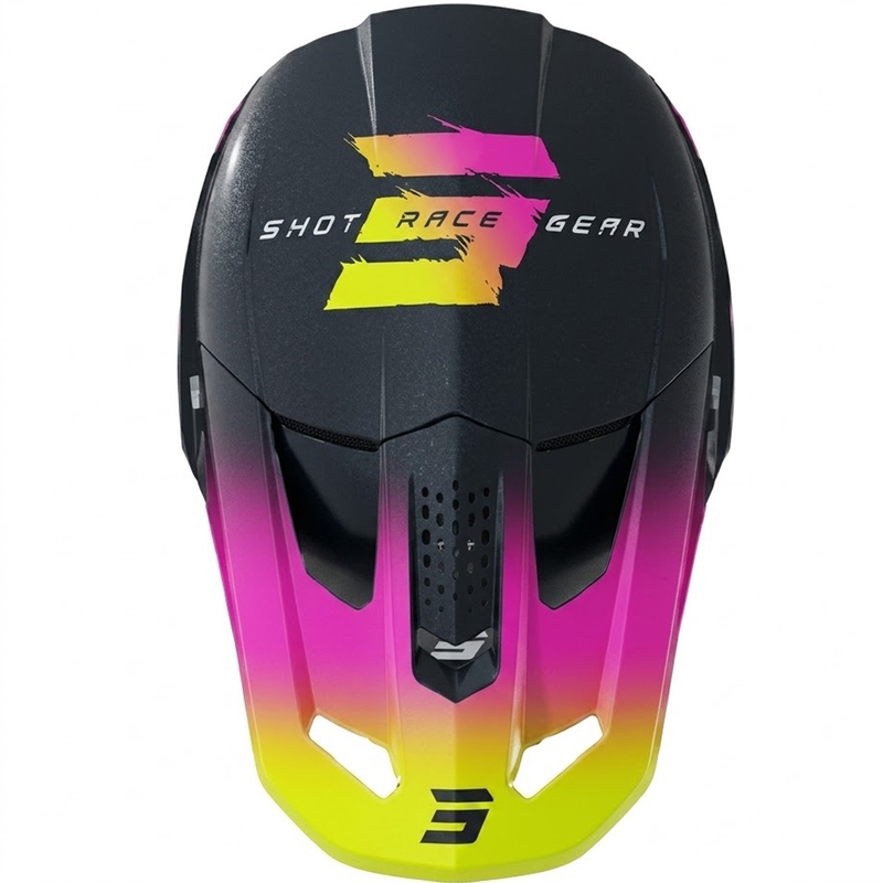 Motocross-Helm Shot Speed Race Pearl Blue