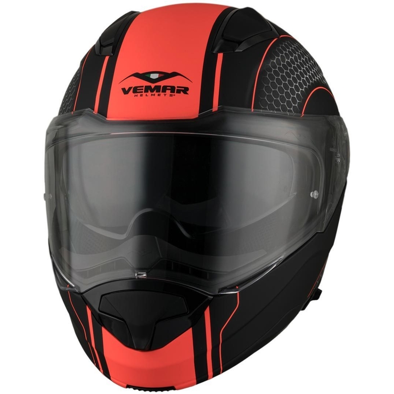 Klapphelm Vemar Sharki Hive schwarz matt-grau-fluo orange