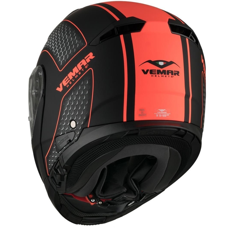 Klapphelm Vemar Sharki Hive schwarz matt-grau-fluo orange