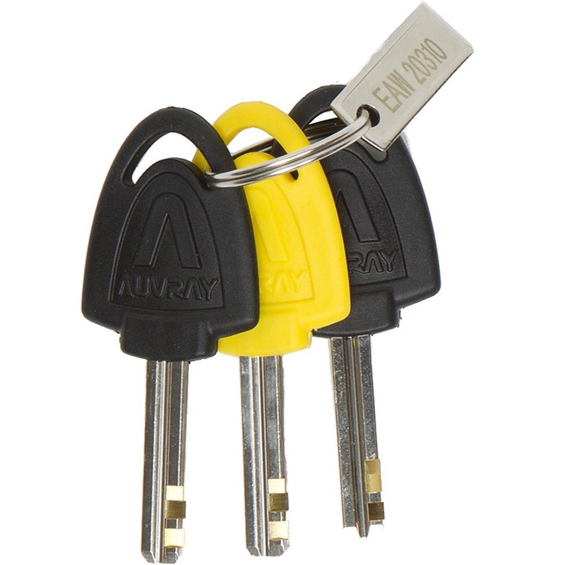 Auvray B-Lock 14 Bremsscheibenschloss mit Alarm, Stahl silber