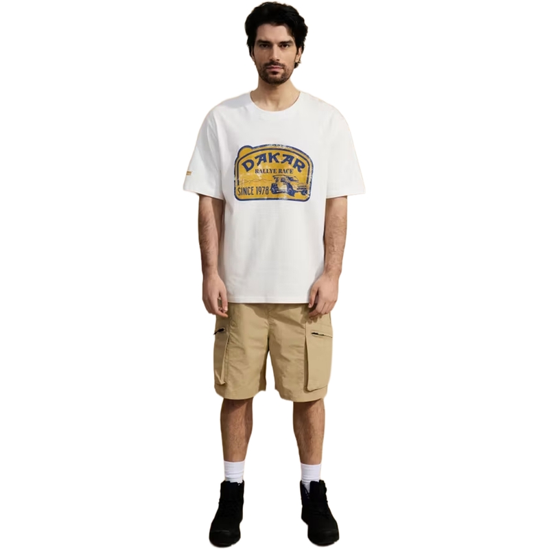 Dakar-Fahrer-T-Shirt weiß