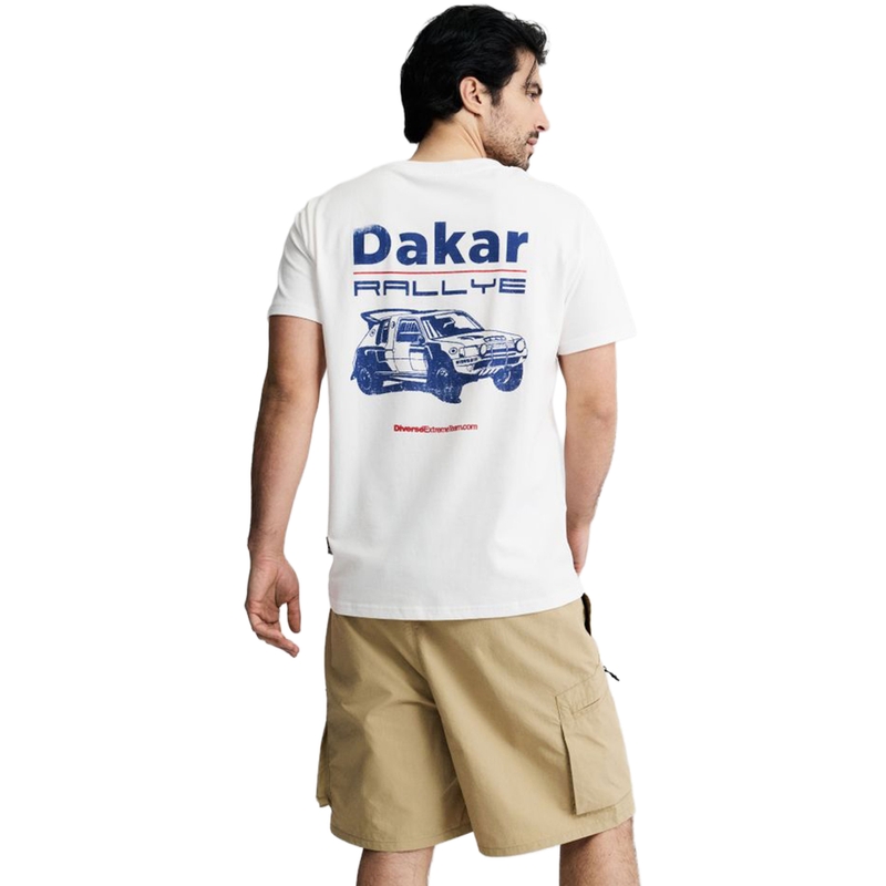 Dakar-Auto-T-Shirt weiß