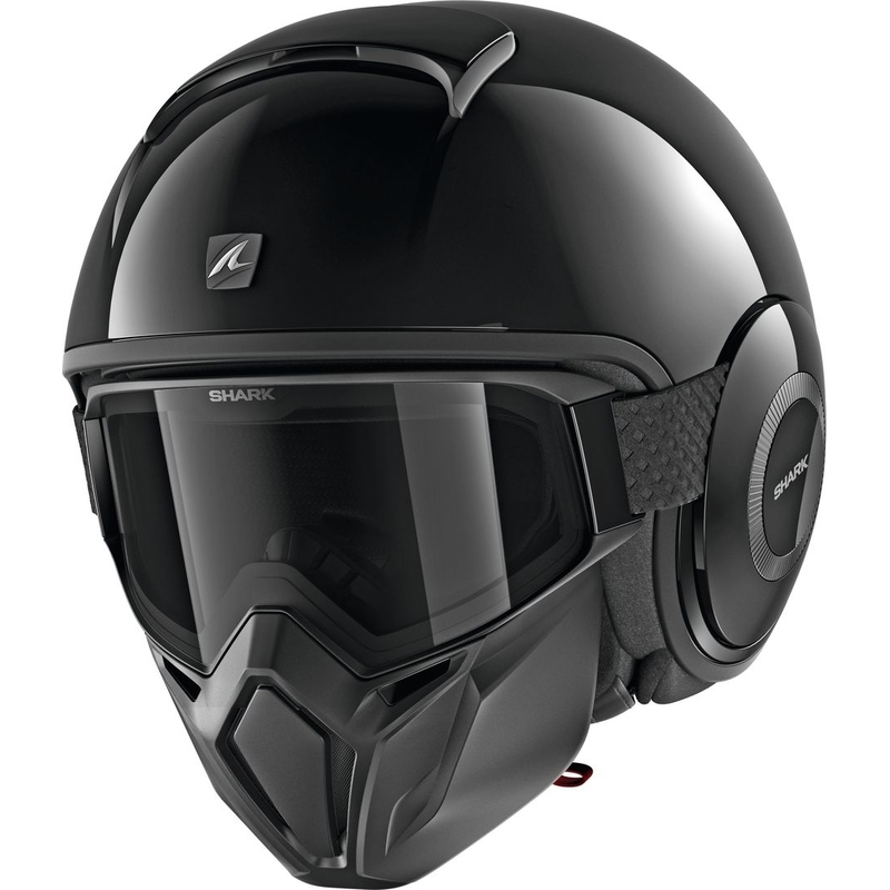 Offener Helm SHARK DRAK Blank schwarz glänzend