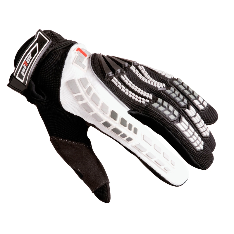 MX Motorradhandschuhe Pilot schwarz/weiß