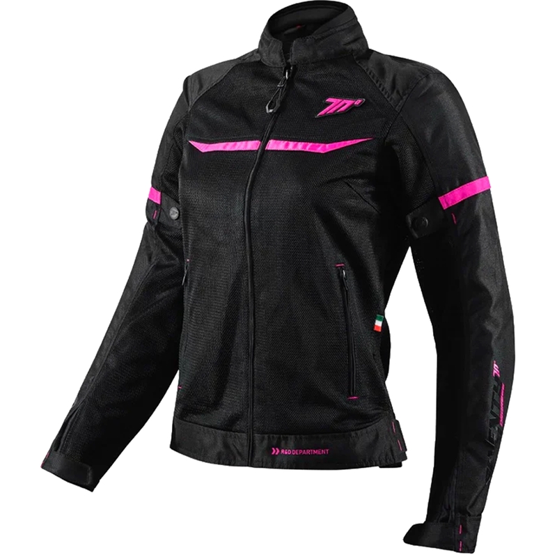 Damen-Motorradjacke SEVENTY DEGREES SD-JR30.2 Mojave schwarz-pink