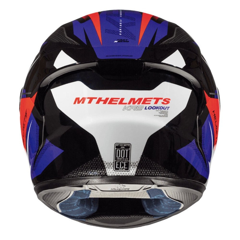 MT Kre Lookout Blau-Schwarz-Fluo Red Integral Motorradhelm Ausverkauf