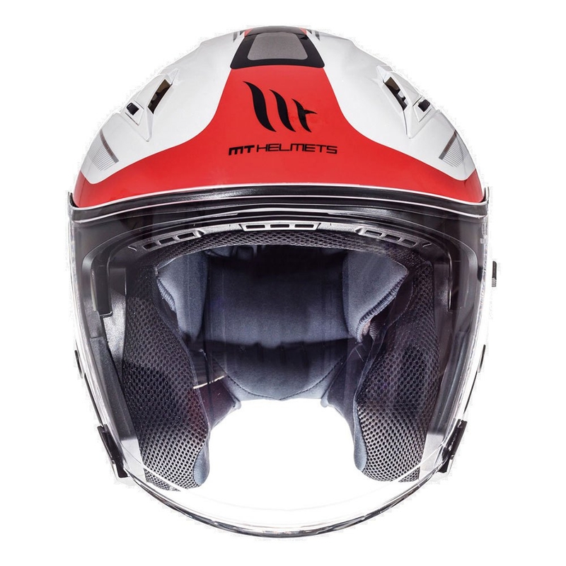 MT Avenue SV Crossroad offener Motorradhelm rot und weiß