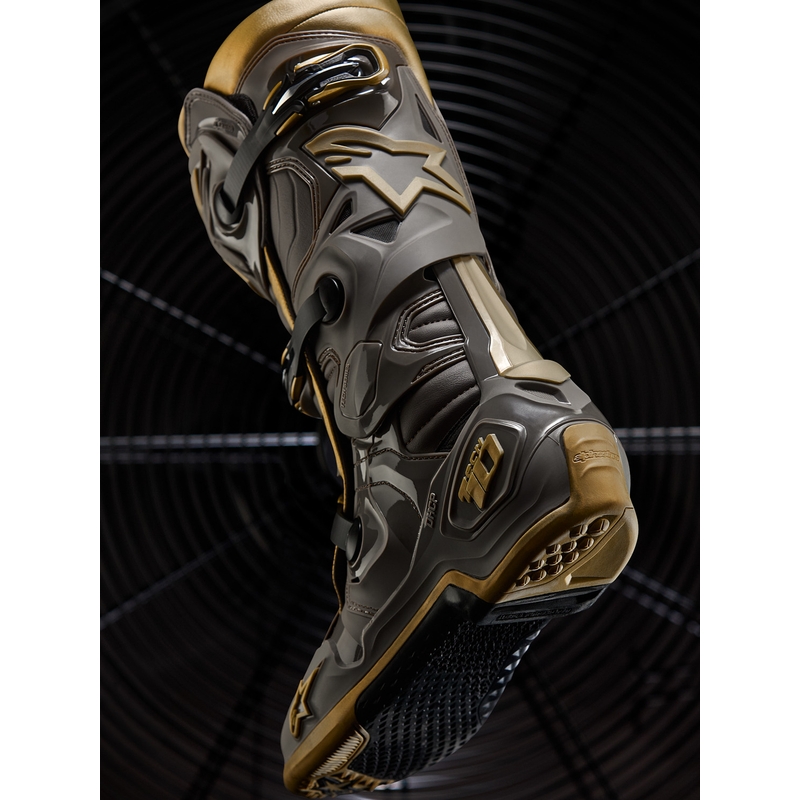Alpinestars TECH 10 Limited Edition AIR GOLD Motorradstiefel Braun Gold