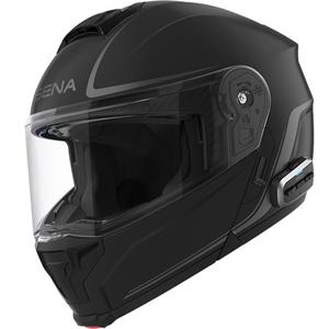 Klappbarer Motorradhelm mit Headset SENA Outrush 2, mattschwarz