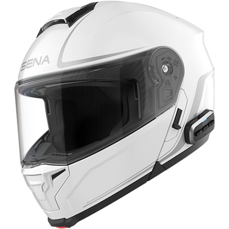 Klappbarer Motorradhelm mit Headset SENA Outrush 2 weiß