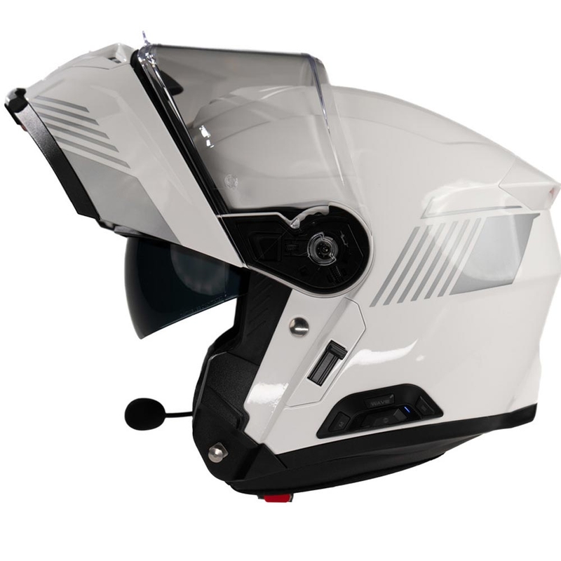Klappbarer Motorradhelm mit Headset SENA Specter weiß