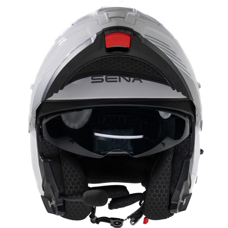 Klappbarer Motorradhelm mit Headset SENA Specter weiß