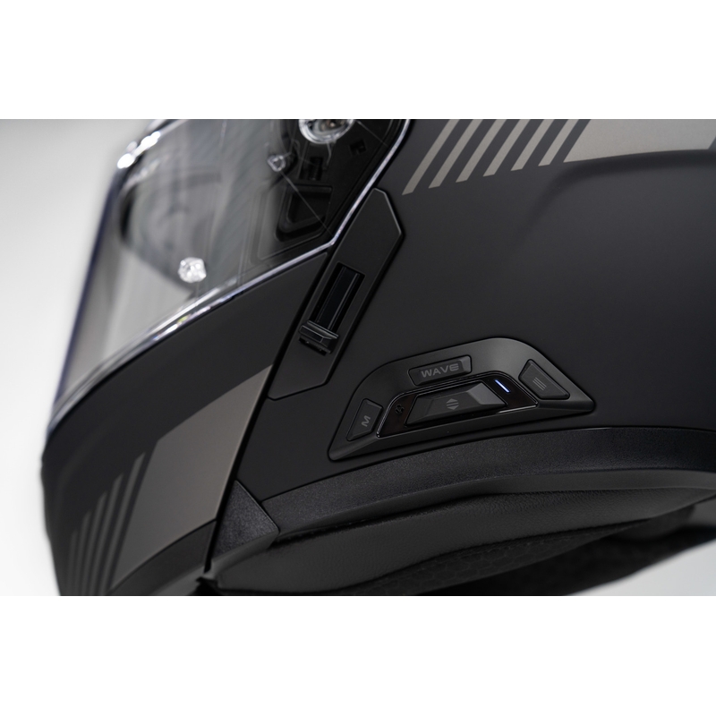 Klappbarer Motorradhelm mit Headset SENA Specter, mattschwarz