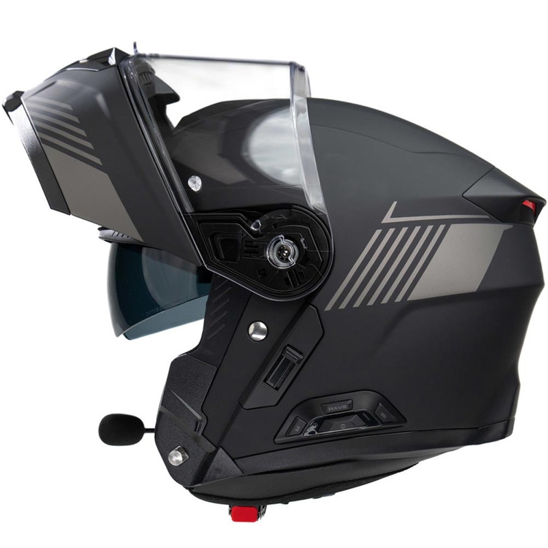 Klappbarer Motorradhelm mit Headset SENA Specter, mattschwarz