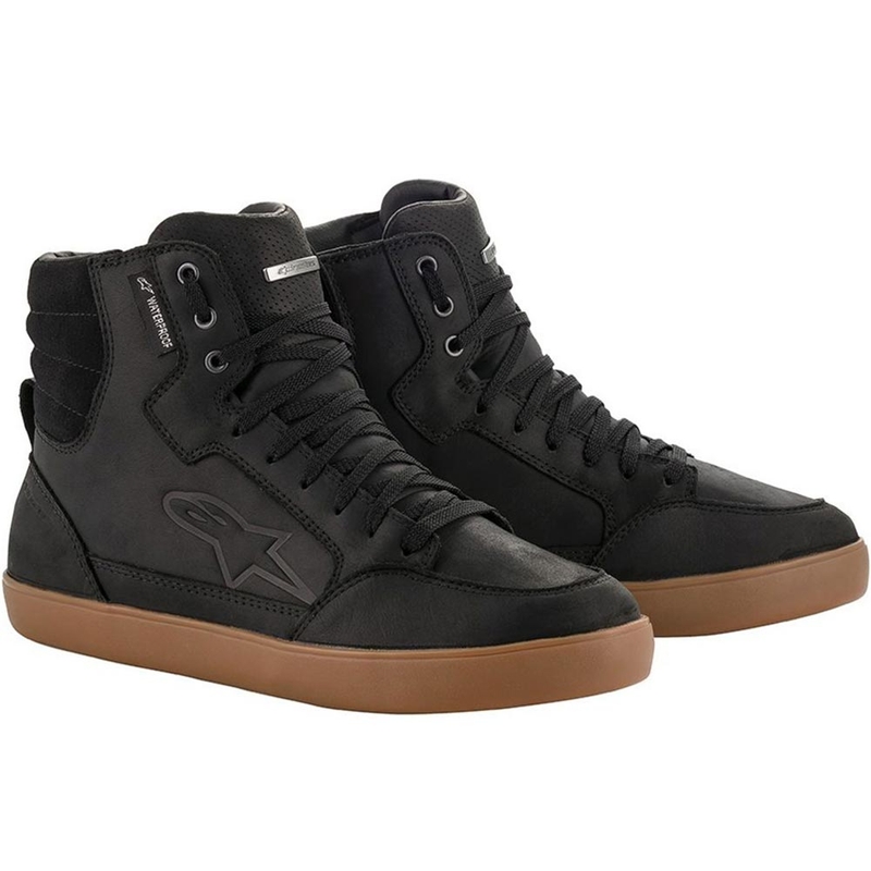 Alpinestars J-6 Wasserdichte Motorradstiefel aus schwarzem Gummi