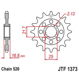 Ritzel JT JTF 1373-16 16T, 520