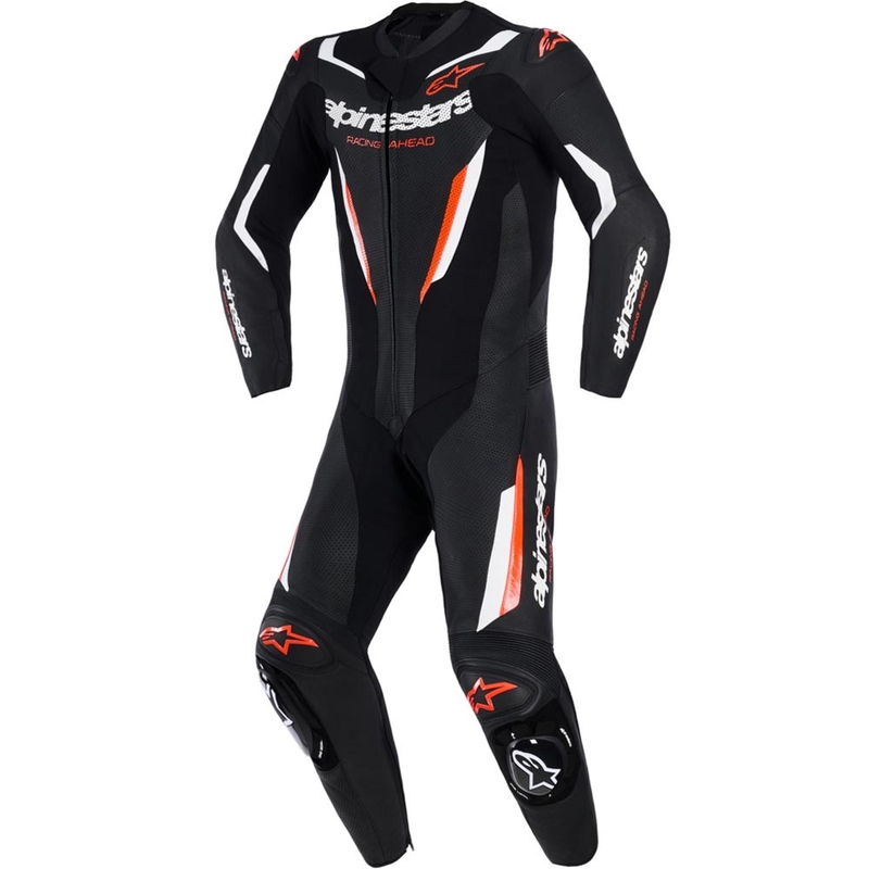 Alpinestars GP FORCE V2 Einteiler-Motorradanzug schwarz-weiß-fluoreszierend rot