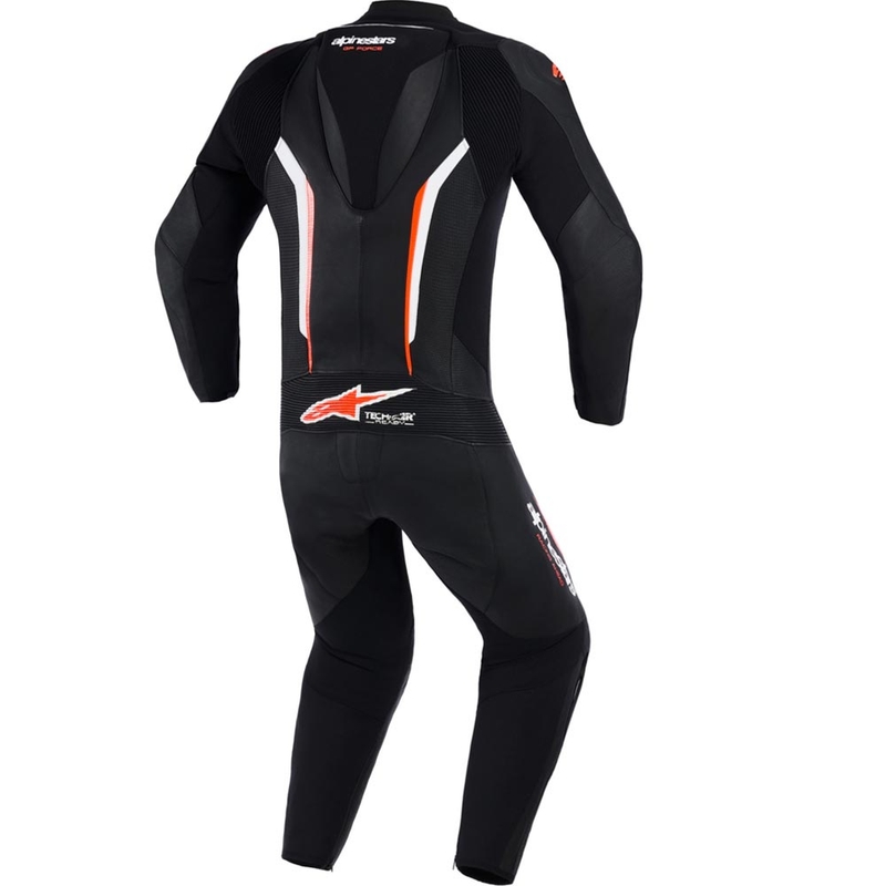 Alpinestars GP FORCE V2 Einteiler-Motorradanzug schwarz-weiß-fluoreszierend rot