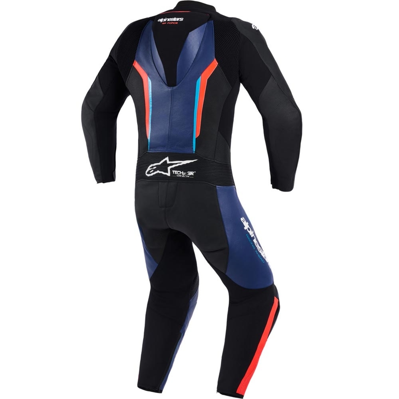Alpinestars GP FORCE V2 Einteiler-Motorradanzug schwarz-blau-fluoreszierend rot
