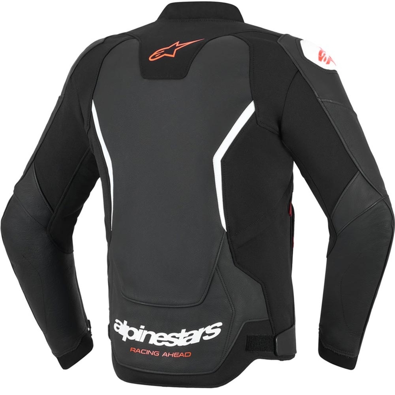 Alpinestars GP Force V2 Leder-Motorradjacke schwarz-weiß-rot