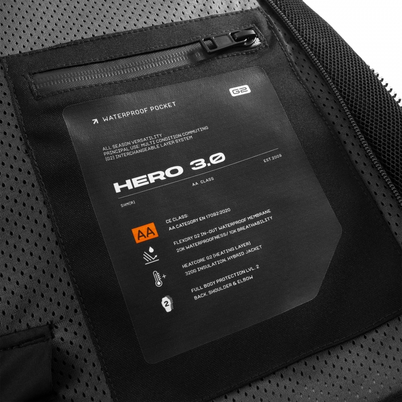 Shima Hero 3.0 Motorradjacke schwarz