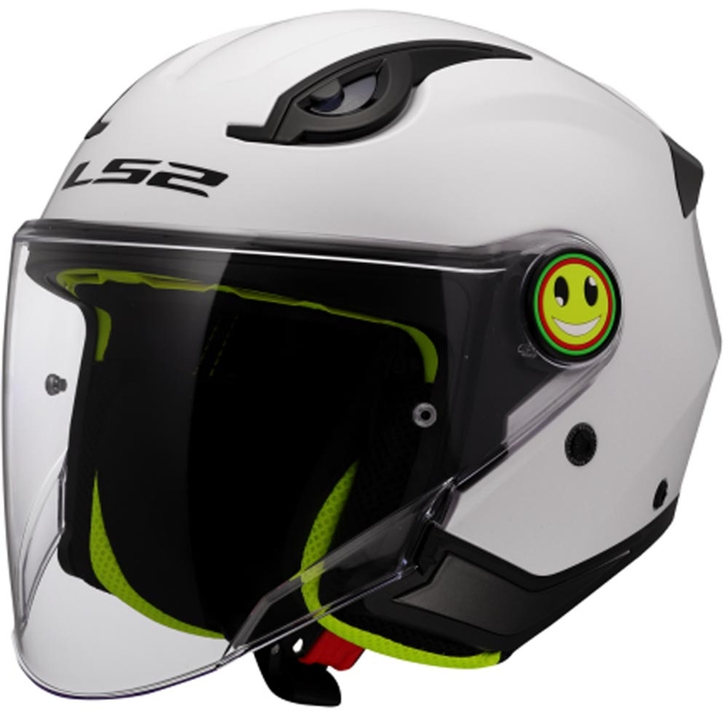 Kinder-Motorradhelm mit offenem Visier LS2 OF622 Funny II, Weiß