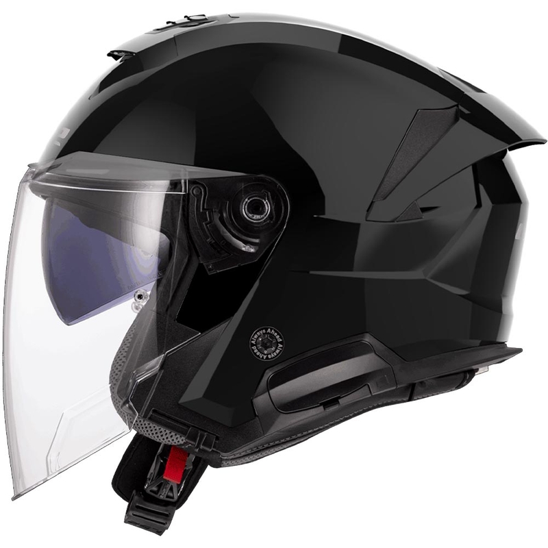Offener Motorradhelm LS2 OF618 Verso II, Uni glänzend schwarz