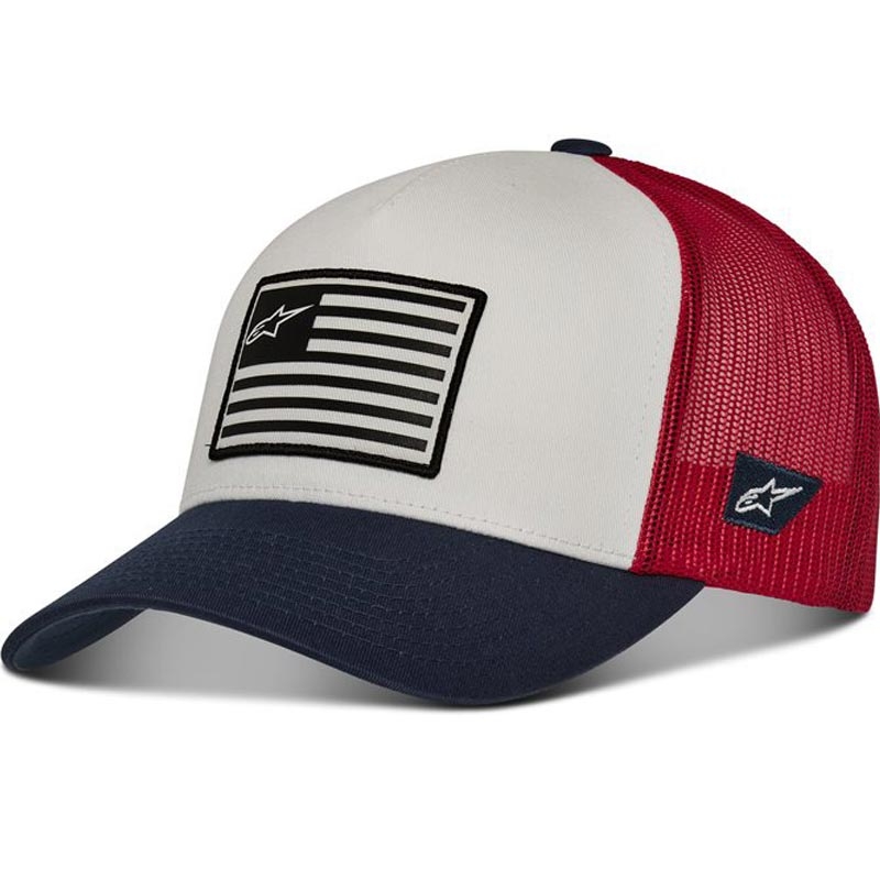 Alpinestars Flag Snap Hut blau-rot-weiß