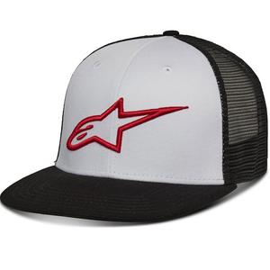 Alpinestars Corp Trucker Kappe weiß-schwarz-rot