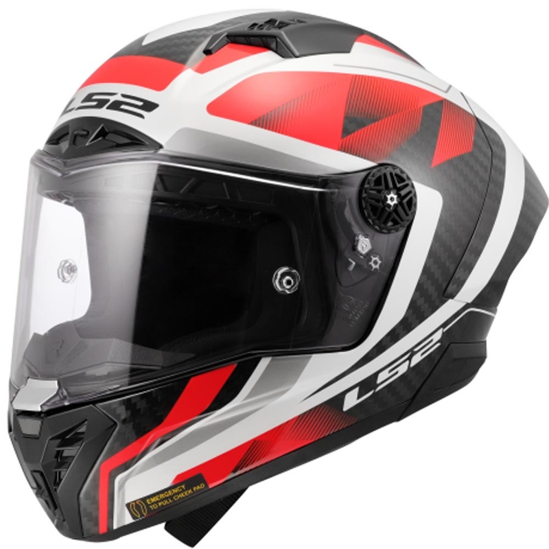Integralhelm LS2 FF805 Thunder C GP Aero Raute weiß-rot