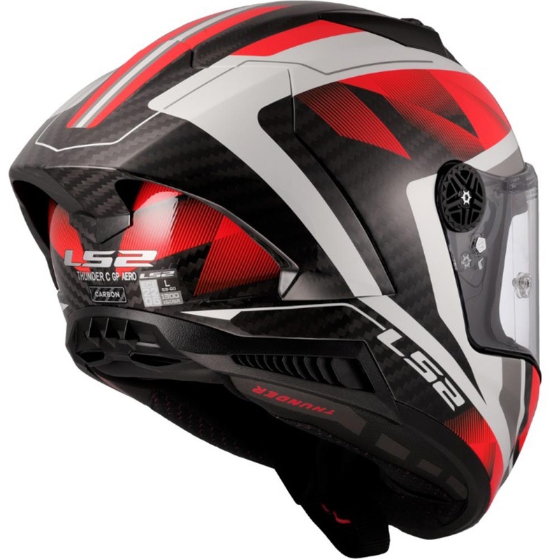 Integralhelm LS2 FF805 Thunder C GP Aero Raute weiß-rot