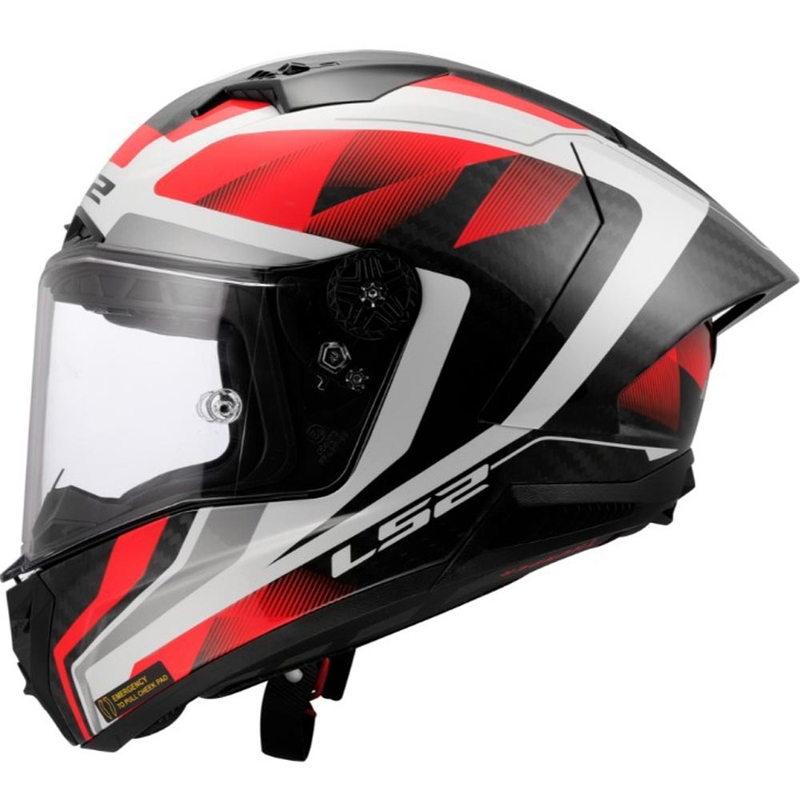 Integralhelm LS2 FF805 Thunder C GP Aero Raute weiß-rot