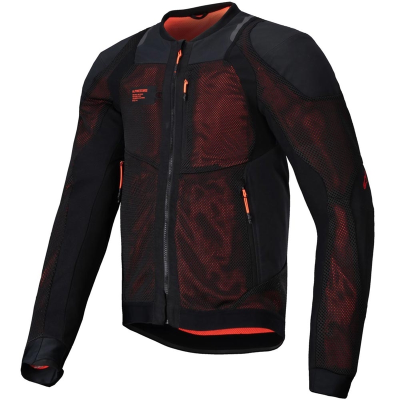 Motorradjacke Alpinestars TROOP-AIR PRO schwarz-neonrot