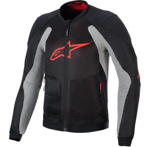 Motorradjacke Alpinestars TROOP-AIR PRO schwarz-hellgrau-rot