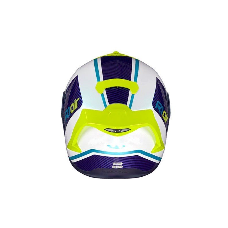 Integralhelm Scorpion EXO-R1 Air Corpus weiß-blau-gelb Ausverkauf